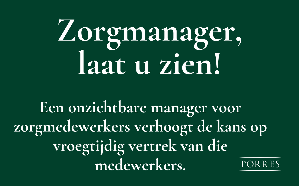 Zorgmanager, laat u zien!